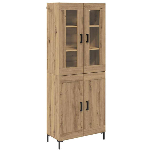 vidaXL Highboard 2 pcs Artisan Oak Επεξεργασμένο ξύλο