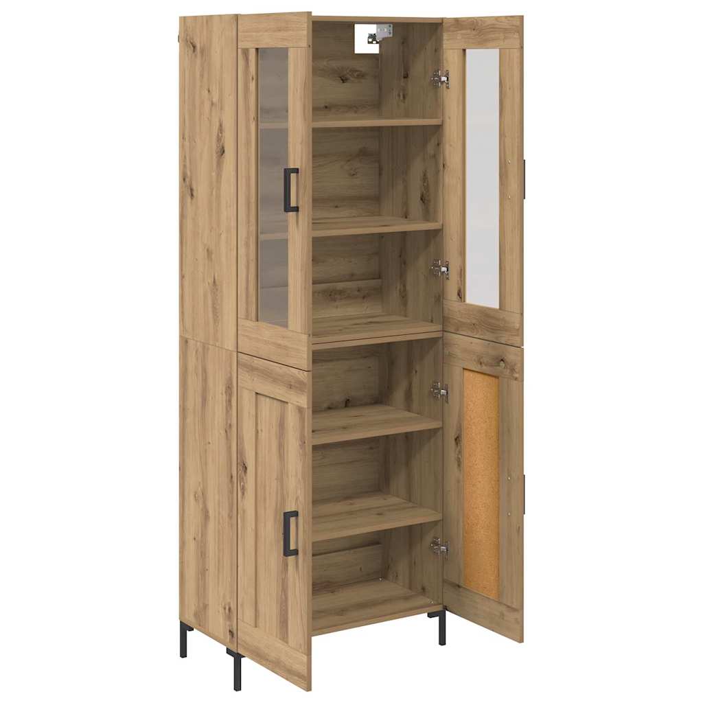vidaXL Highboard Επιτοίχιο 2 pcs Artisan Oak 69,5 x 34 x 180 εκ.