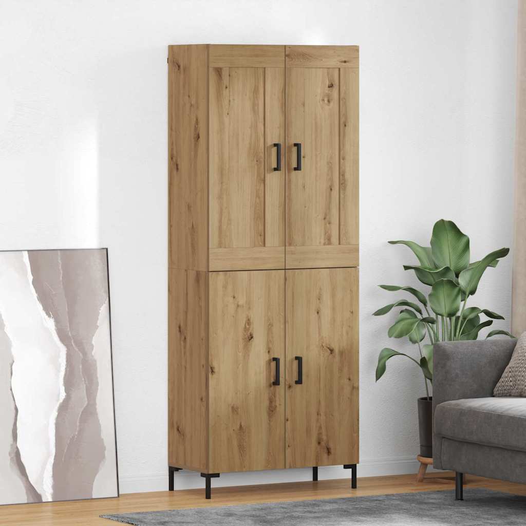 vidaXL Highboard 2 pcs Artisan Oak Επεξεργασμένο ξύλο