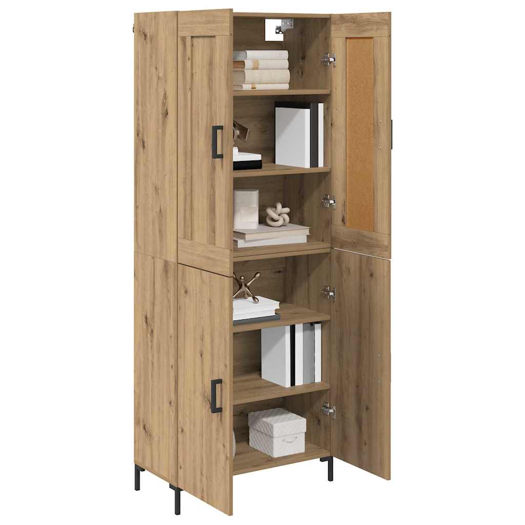 vidaXL Highboard 2 pcs Artisan Oak Επεξεργασμένο ξύλο
