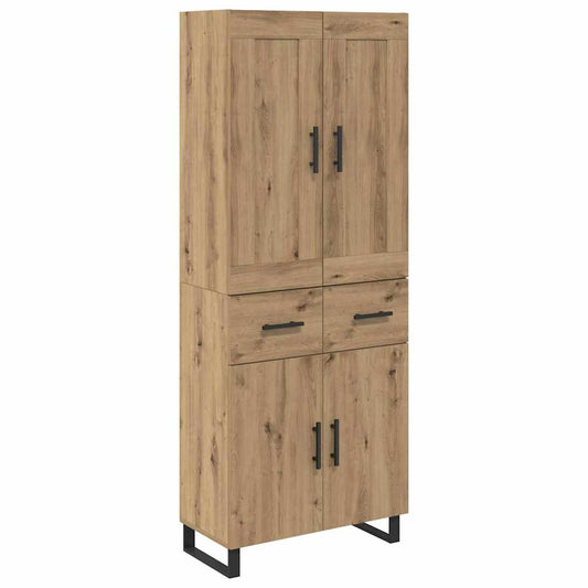vidaXL Highboard Artisan Oak 69,5 x 34 x 180 εκ. Επεξεργασμένο ξύλο