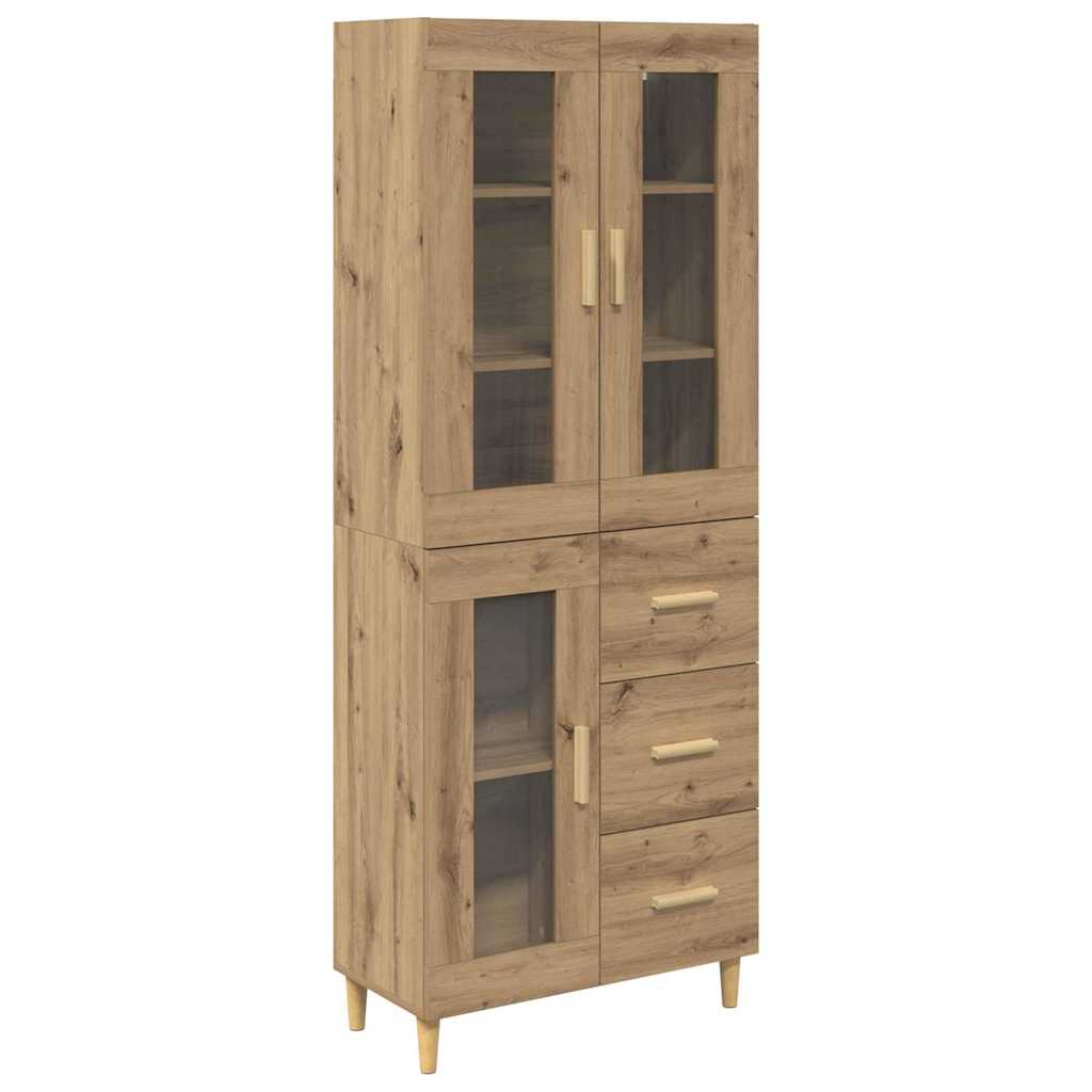 vidaXL Highboard Artisan Oak 69,5 x 34 x 180 εκ. Επεξεργασμένο ξύλο
