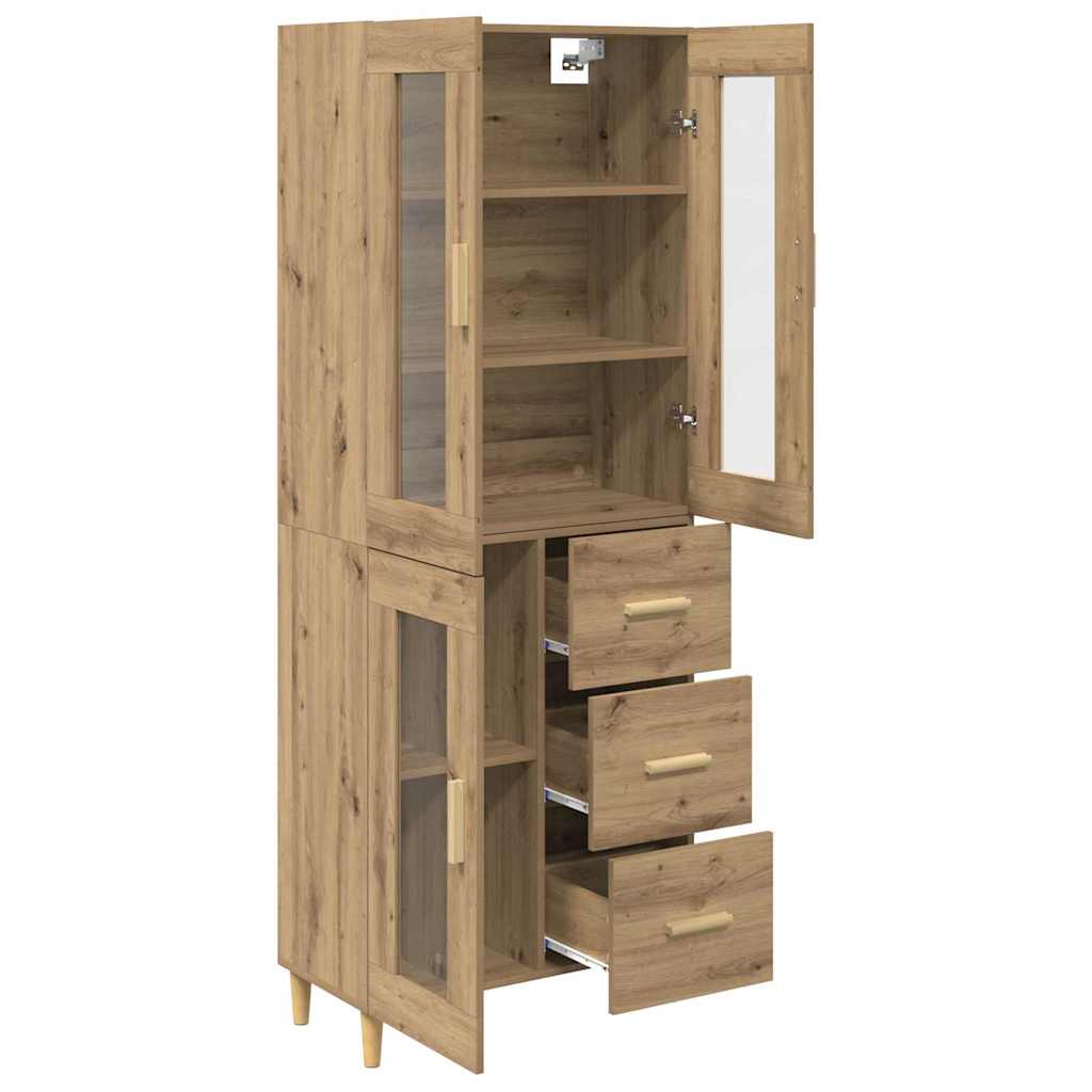 vidaXL Highboard Artisan Oak 69,5 x 34 x 180 εκ. Επεξεργασμένο ξύλο