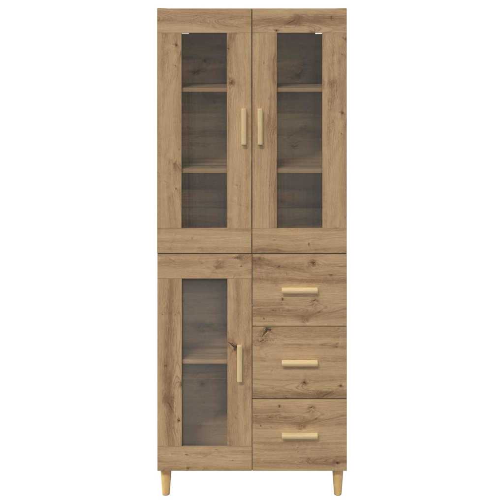 vidaXL Highboard Artisan Oak 69,5 x 34 x 180 εκ. Επεξεργασμένο ξύλο
