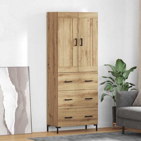 vidaXL Highboard 2 τμχ. Artisan Oak 69,5 x 34 x 180 εκ.