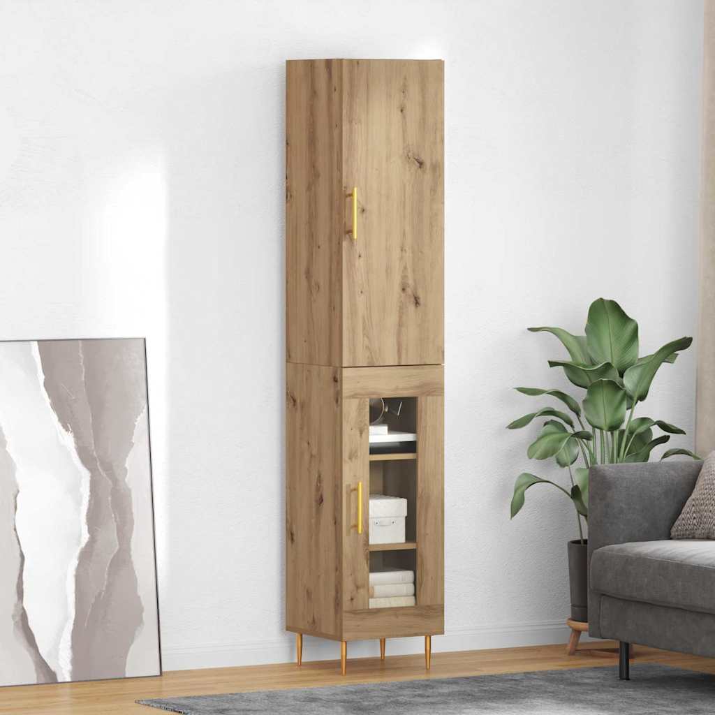 vidaXL Highboard 2 pcs Artisan Oak Επεξεργασμένο ξύλο