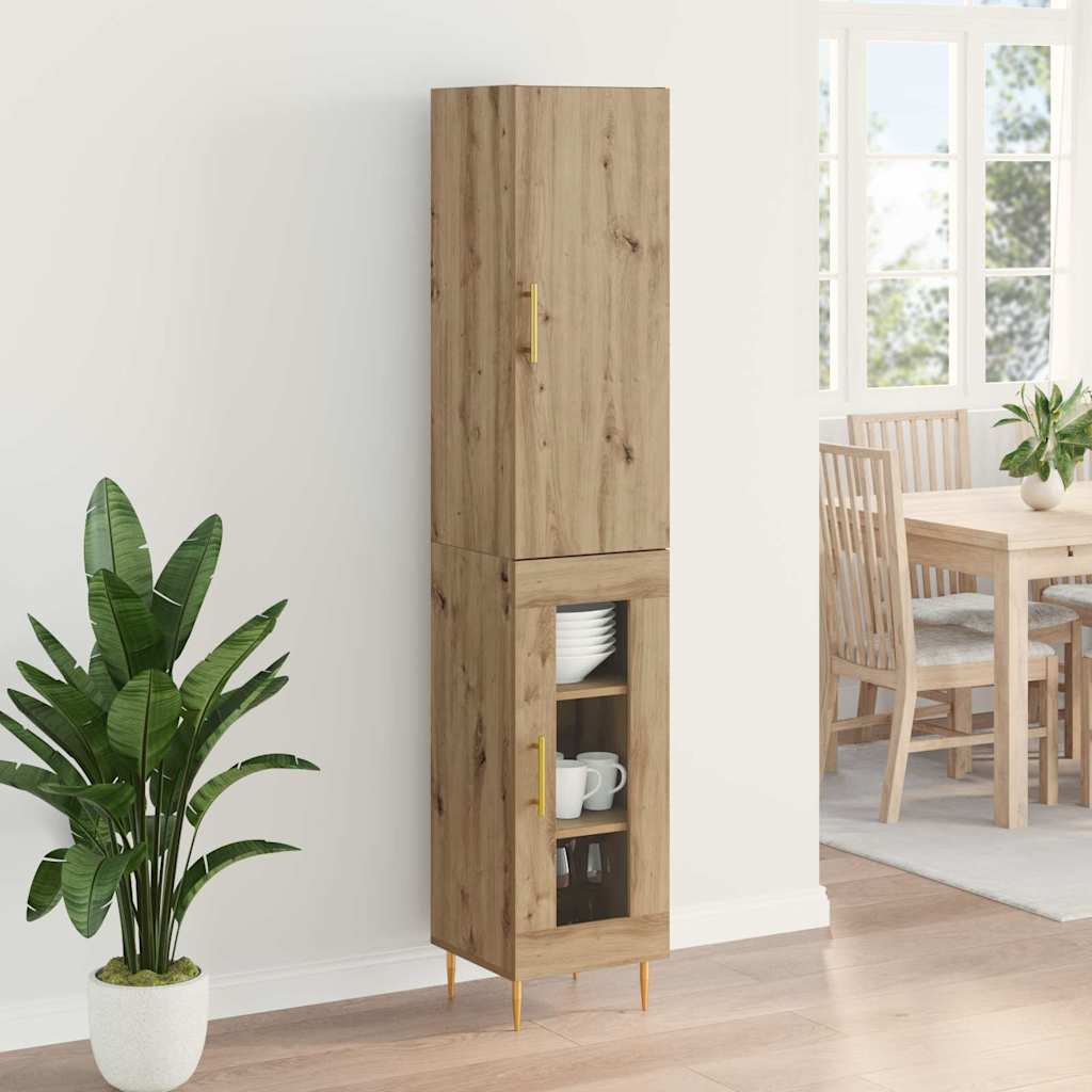 vidaXL Highboard 2 pcs Artisan Oak Επεξεργασμένο ξύλο