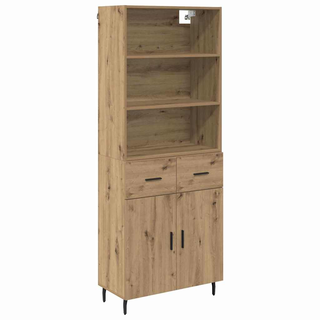 vidaXL Highboard με συρτάρι Artisan Oak 69,5 x 34 x 180 εκ.