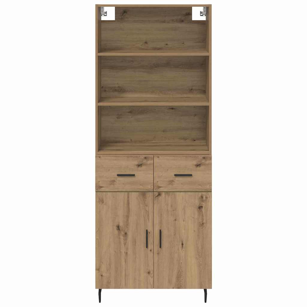 vidaXL Highboard με συρτάρι Artisan Oak 69,5 x 34 x 180 εκ.