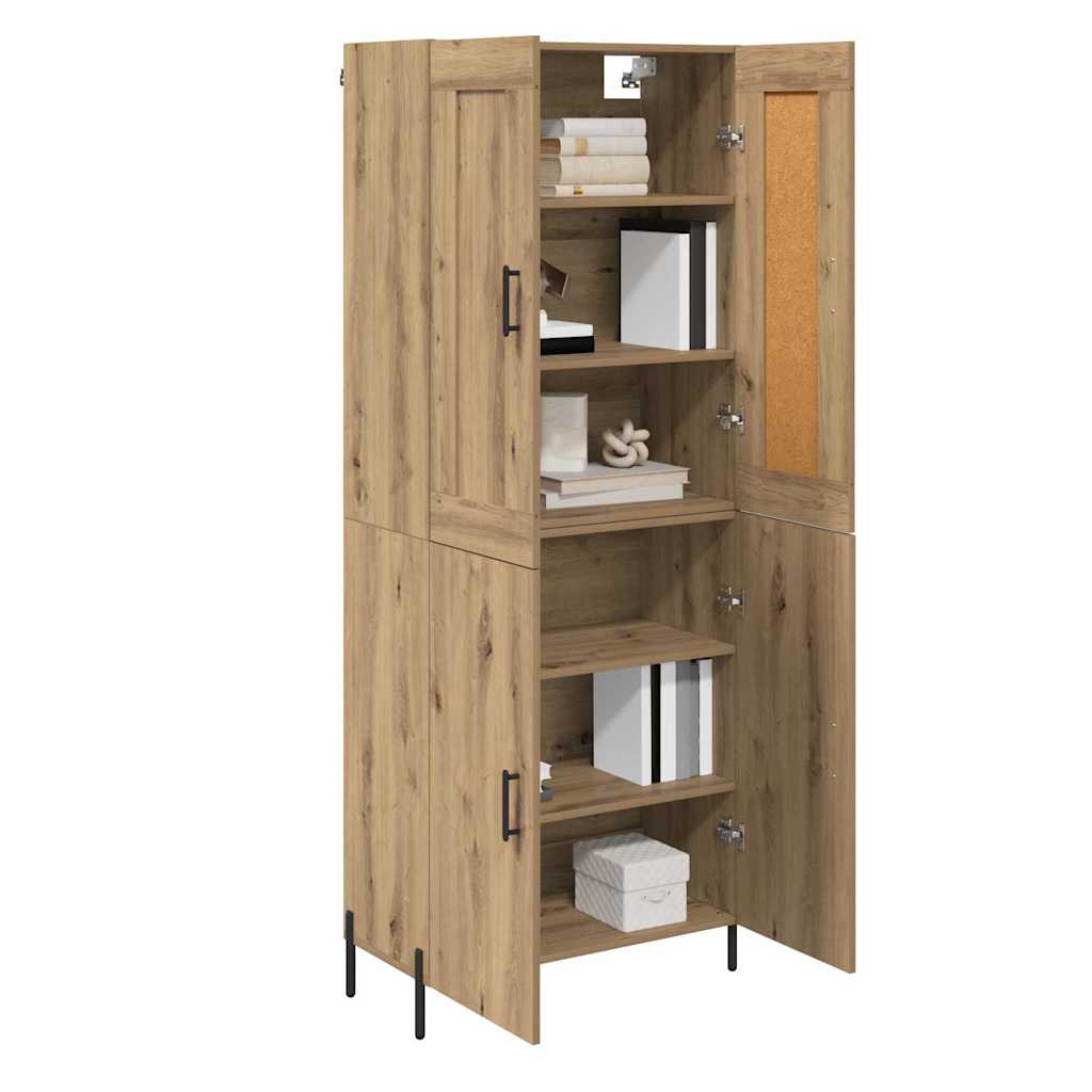 vidaXL Highboard 2 pcs Artisan Oak Επεξεργασμένο ξύλο