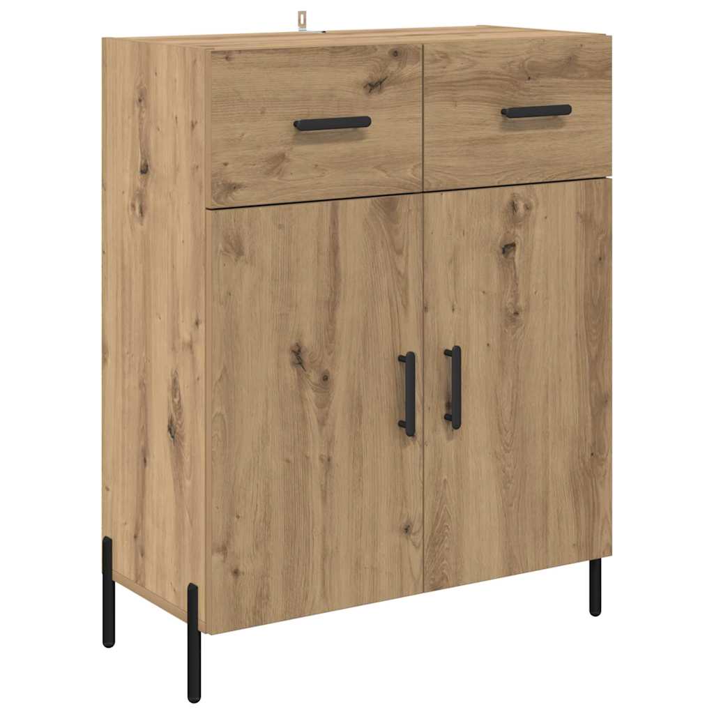 vidaXL Highboard με συρτάρι 2 pcs Artisan Oak Επεξεργασμένο ξύλο