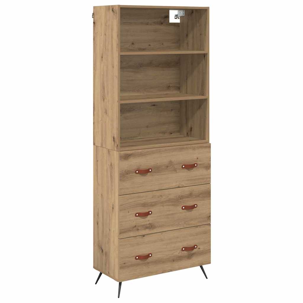 vidaXL Highboard Artisan Oak 69,5 x 34 x 180 εκ. Επεξεργασμένο ξύλο