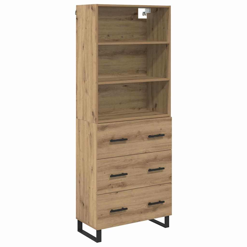 vidaXL Highboard Artisan Oak 69,5 x 34 x 180 εκ. Επεξεργασμένο ξύλο