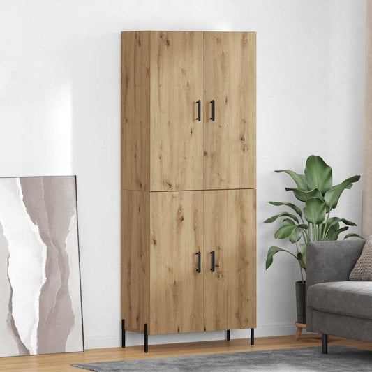 vidaXL Highboard Artisan Oak 69,5 x 34 x 180 εκ. Επεξεργασμένο ξύλο