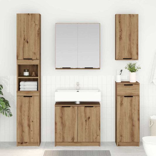 vidaXL Σετ Ντουλαπιών Μπάνιου 2 τεμ. Artisan Oak Επεξεργασμένο Ξύλο