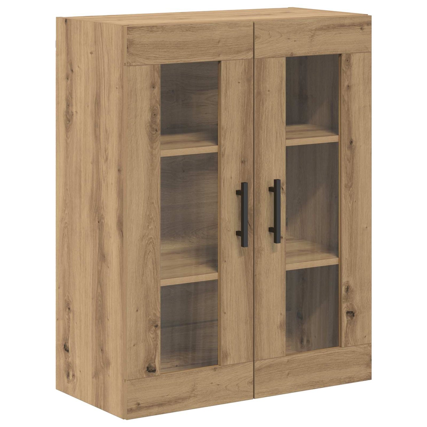 vidaXL Highboard με συρτάρι 2 pcs Artisan Oak Σύνθετο Ξύλο και Γυαλί