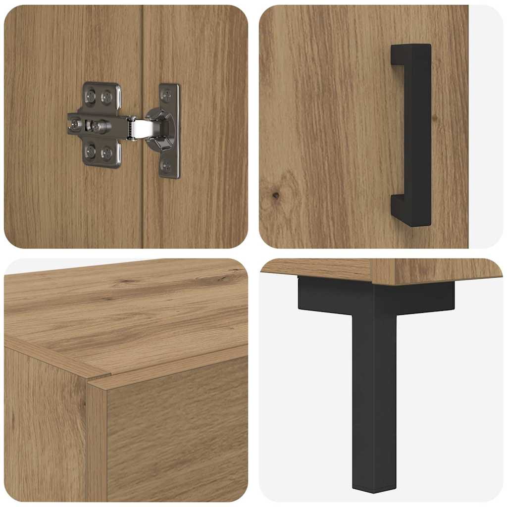 vidaXL Highboard 2 pcs Artisan Oak Επεξεργασμένο ξύλο