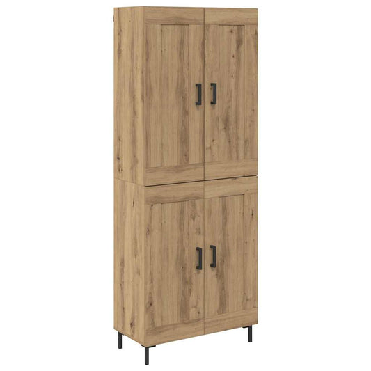 vidaXL Highboard 2 pcs Artisan Oak Επεξεργασμένο ξύλο