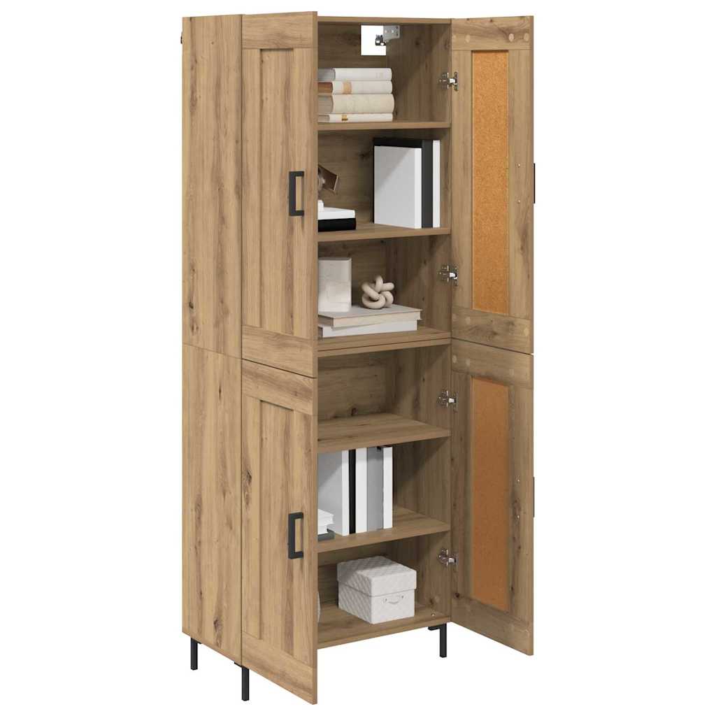 vidaXL Highboard 2 pcs Artisan Oak Επεξεργασμένο ξύλο