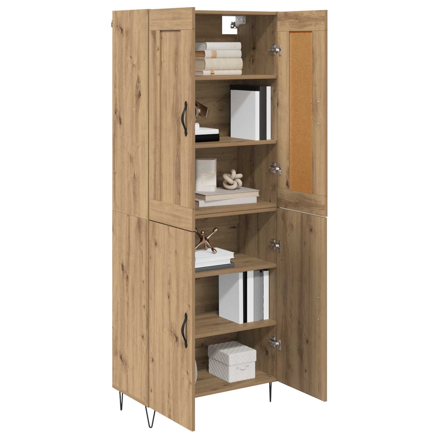 vidaXL Highboard Artisan Oak 69,5 x 34 x 180 εκ. Επεξεργασμένο ξύλο