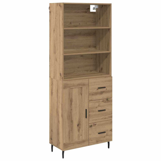 vidaXL Highboard με συρτάρι Artisan Oak 69,5 x 34 x 180 εκ.