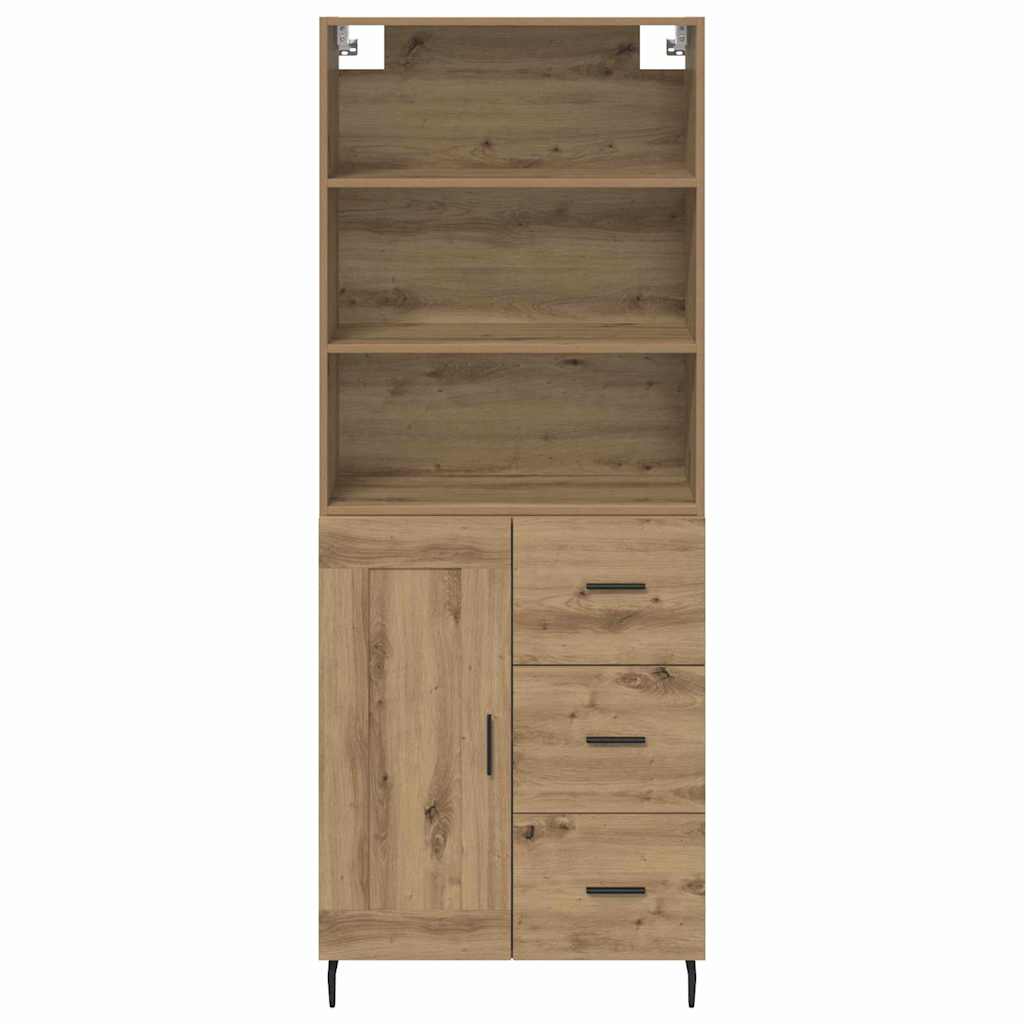 vidaXL Highboard με συρτάρι Artisan Oak 69,5 x 34 x 180 εκ.