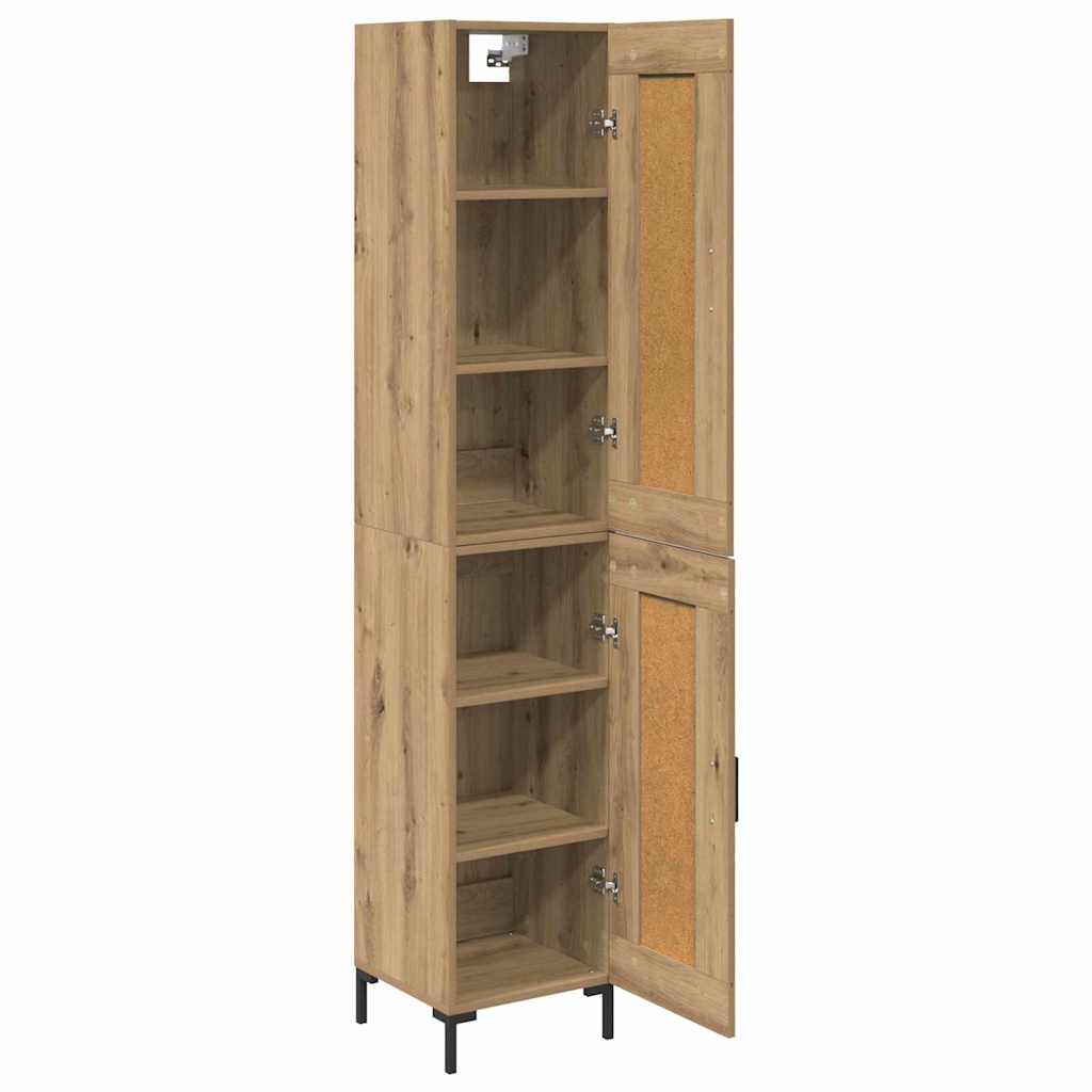 vidaXL Highboard Artisan Oak 34,5 x 34 x 180 εκ. Επεξεργασμένο ξύλο