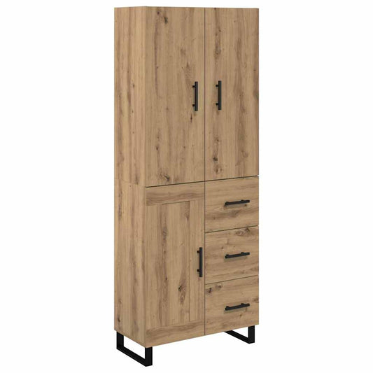 vidaXL Highboard με συρτάρι 2 pcs Artisan Oak 69,5 x 34 x 180 εκ.