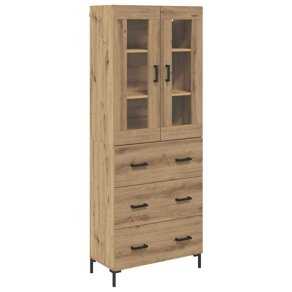 vidaXL Highboard Επιτοίχιο 2 pcs Artisan Oak 69,5 x 34 x 180 εκ.