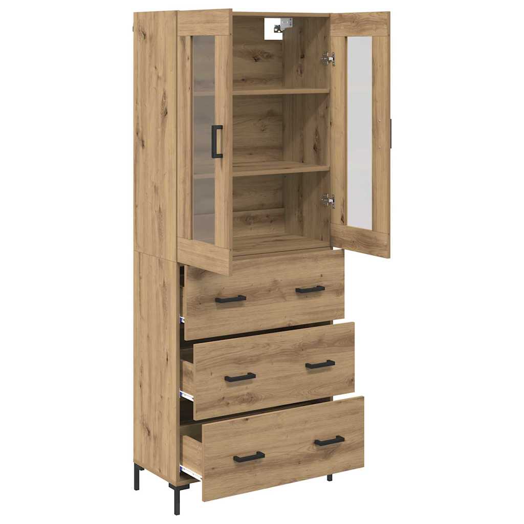 vidaXL Highboard Επιτοίχιο 2 pcs Artisan Oak 69,5 x 34 x 180 εκ.