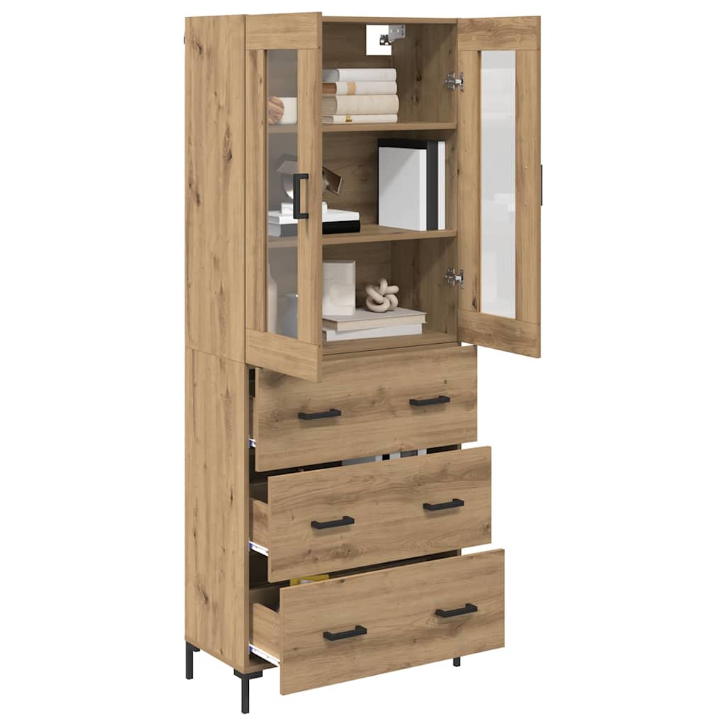 vidaXL Highboard Επιτοίχιο 2 pcs Artisan Oak 69,5 x 34 x 180 εκ.
