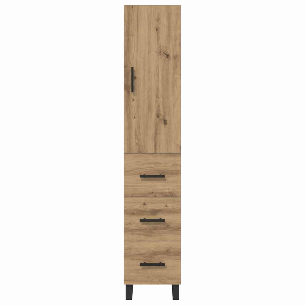 vidaXL Highboard Artisan Oak 34,5 x 34 x 180 εκ. Επεξεργασμένο ξύλο