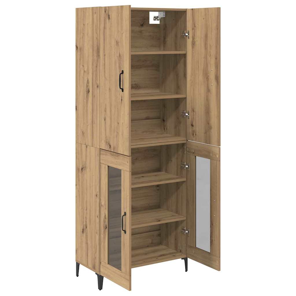 vidaXL Highboard Artisan Oak 69,5 x 34 x 180 εκ. Επεξεργασμένο ξύλο