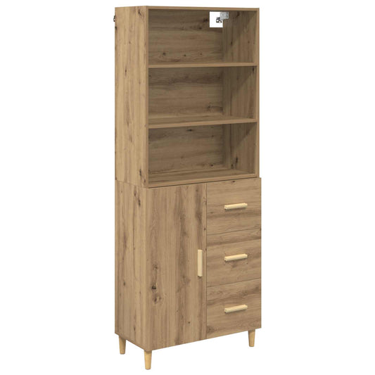 vidaXL Highboard Artisan Oak 69,5 x 32,5 x 180 εκ Επεξεργασμένο ξύλο