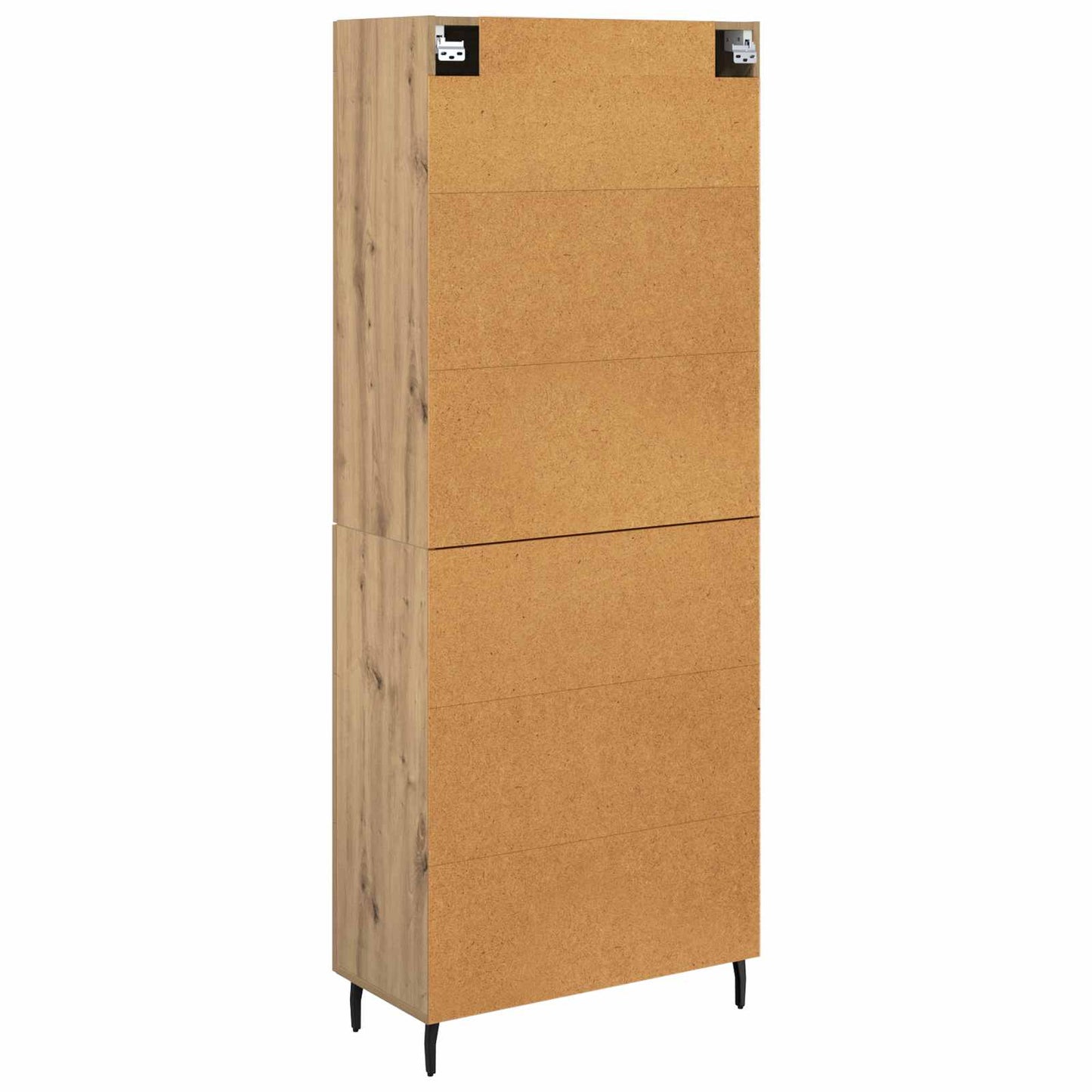 vidaXL Highboard με συρτάρι 2 pcs Artisan Oak Σύνθετο Ξύλο και Γυαλί