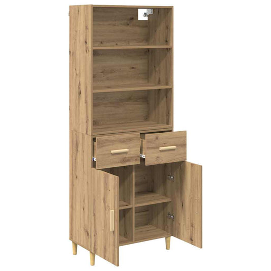 vidaXL Highboard Artisan Oak 69,5 x 32,5 x 180 εκ Επεξεργασμένο ξύλο