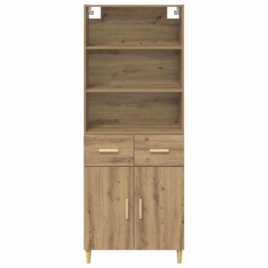 vidaXL Highboard Artisan Oak 69,5 x 32,5 x 180 εκ Επεξεργασμένο ξύλο