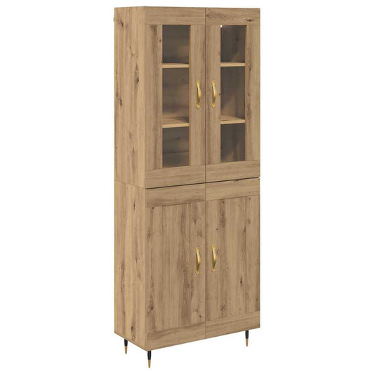 vidaXL Highboard Επιτοίχιο 2 pcs Artisan Oak 69,5 x 34 x 180 εκ.
