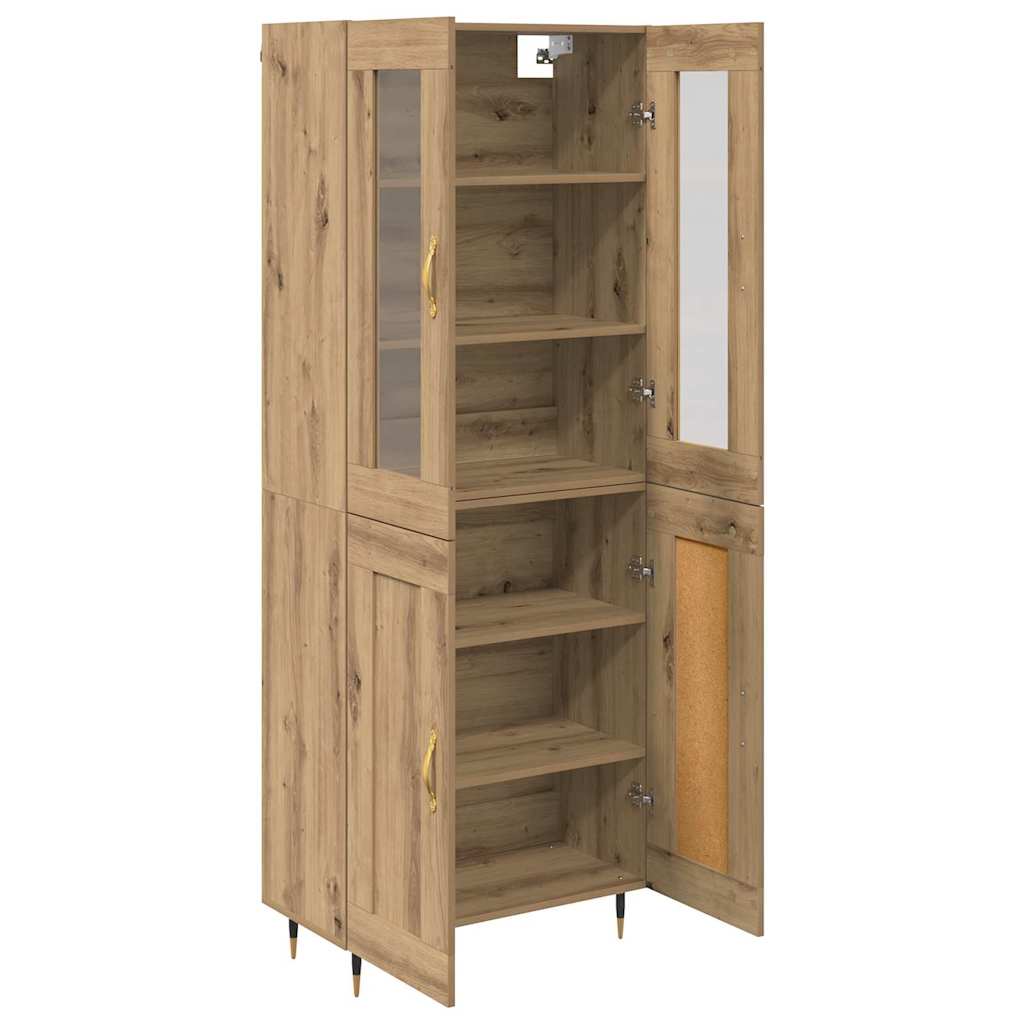 vidaXL Highboard Επιτοίχιο 2 pcs Artisan Oak 69,5 x 34 x 180 εκ.