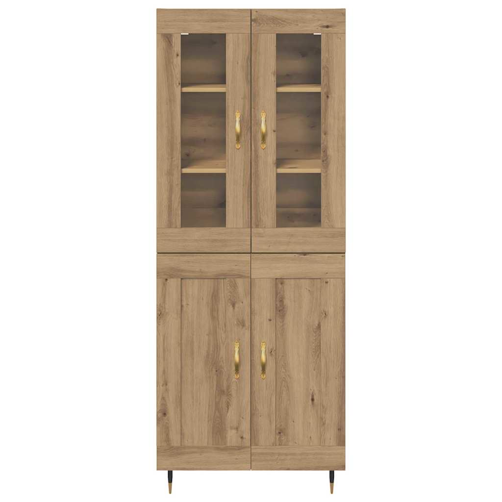 vidaXL Highboard Επιτοίχιο 2 pcs Artisan Oak 69,5 x 34 x 180 εκ.