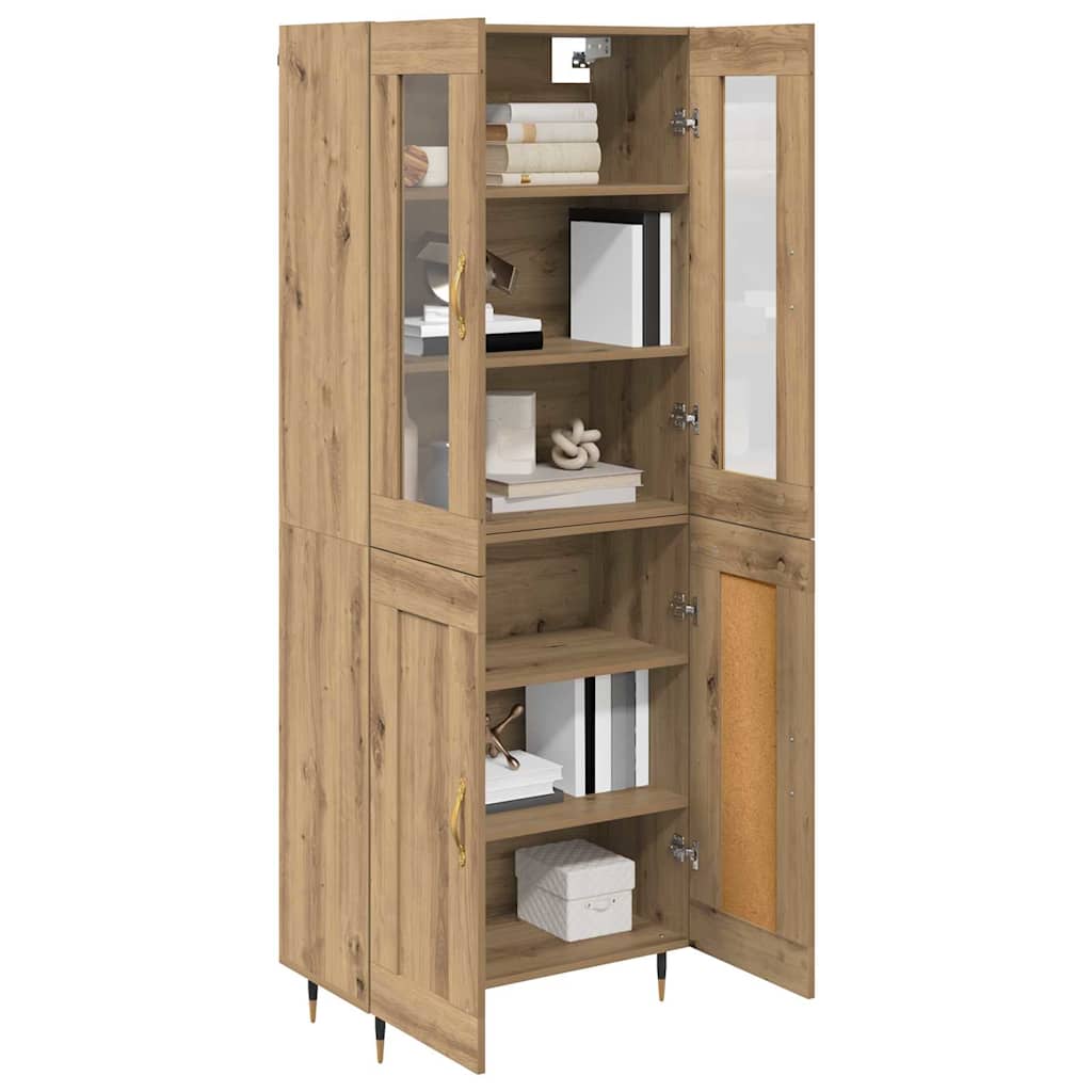 vidaXL Highboard Επιτοίχιο 2 pcs Artisan Oak 69,5 x 34 x 180 εκ.