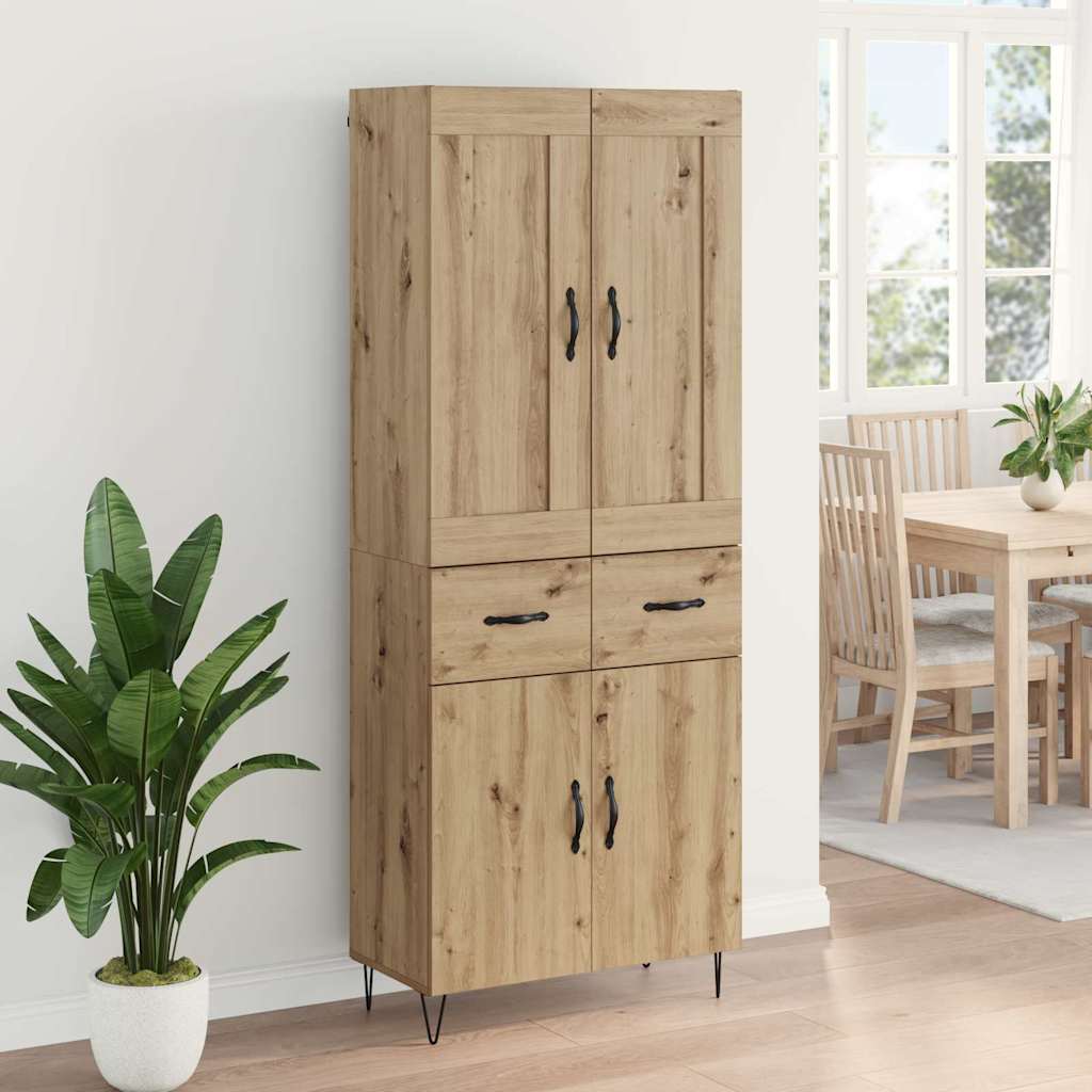 vidaXL Highboard Artisan Oak 69,5 x 34 x 180 εκ. Επεξεργασμένο ξύλο