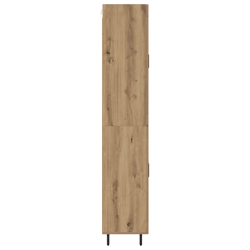 vidaXL Highboard 2 pcs Artisan Oak Σύνθετο Ξύλο και Γυαλί
