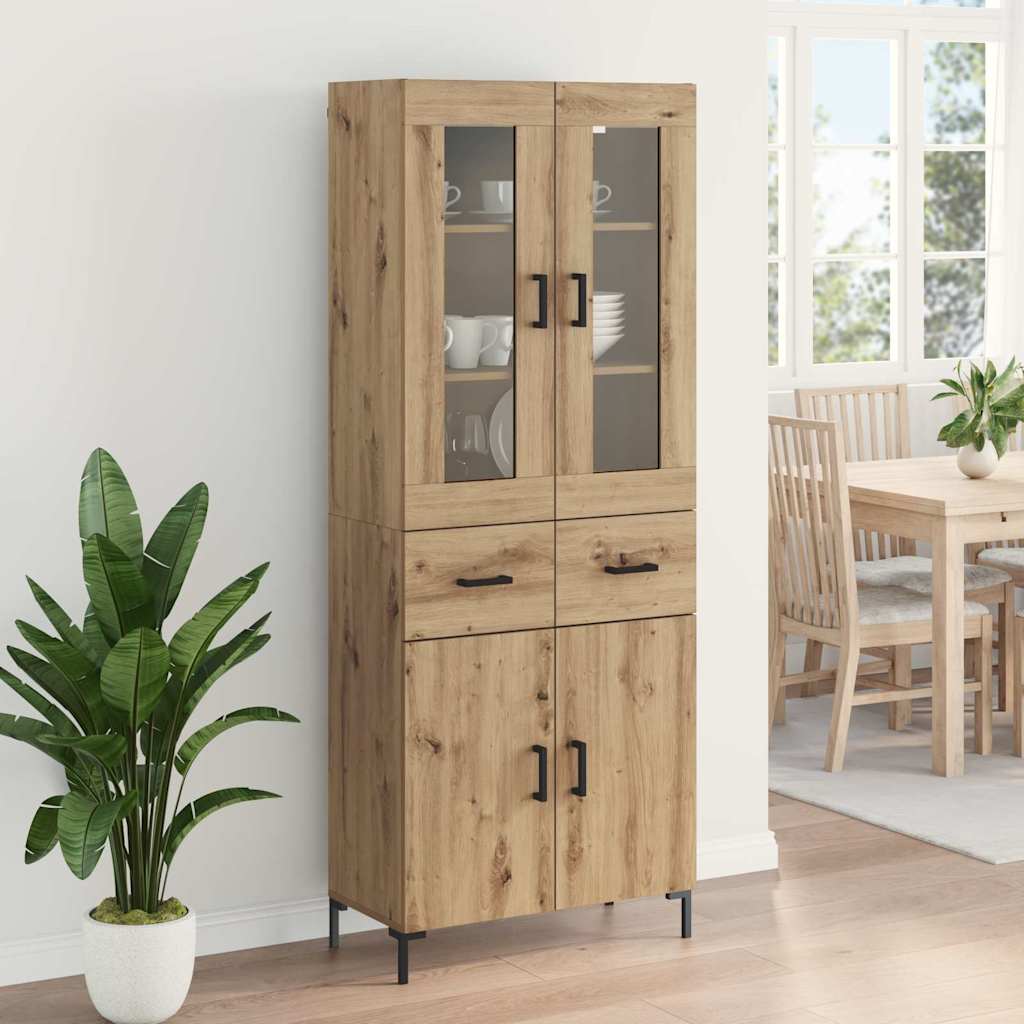 vidaXL Highboard Επιτοίχιο 2 pcs Artisan Oak 69,5 x 34 x 180 εκ.
