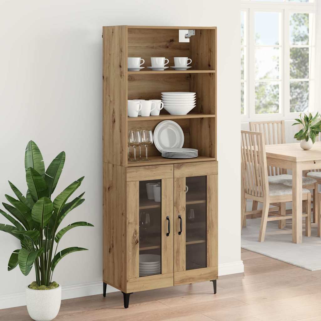 vidaXL Highboard Artisan Oak 69,5 x 34 x 180 εκ. Επεξεργασμένο ξύλο