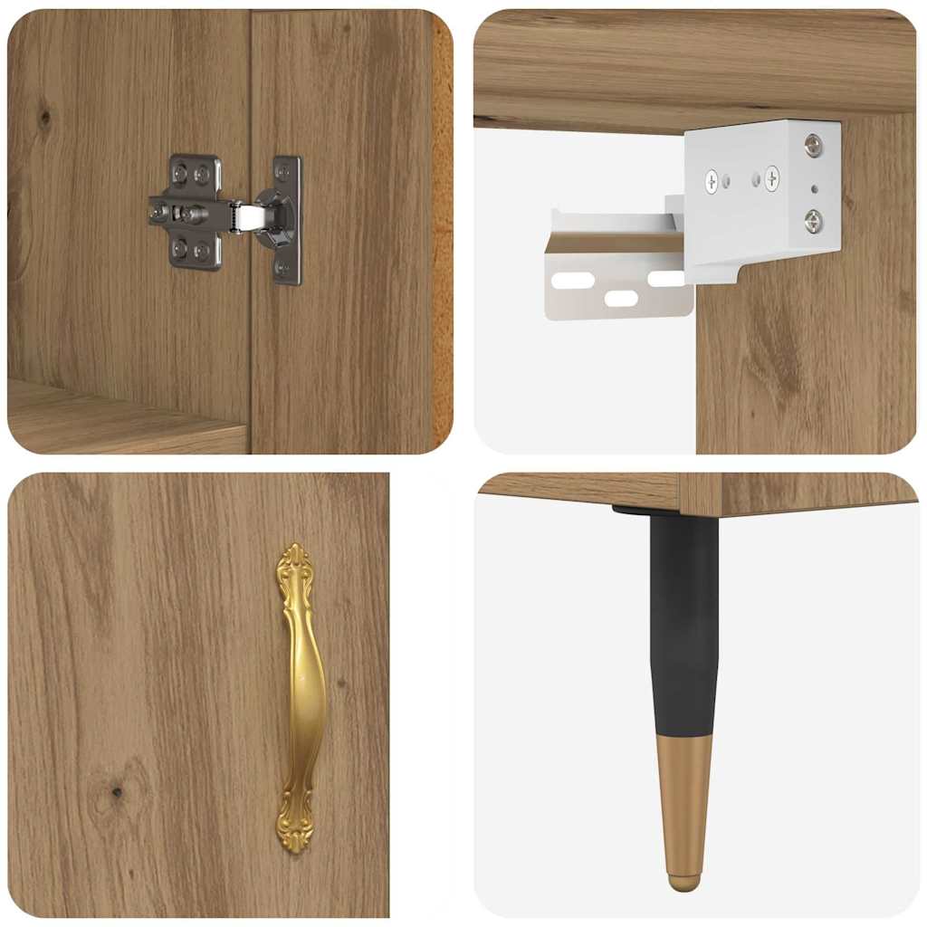 vidaXL Highboard Artisan Oak 69,5 x 34 x 180 εκ. Επεξεργασμένο ξύλο