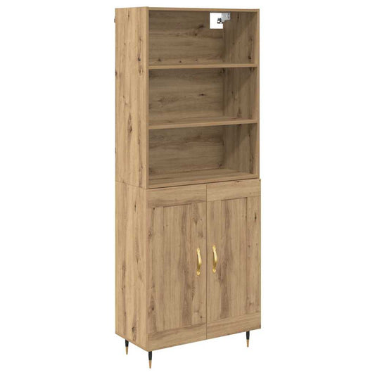 vidaXL Highboard Artisan Oak 69,5 x 34 x 180 εκ. Επεξεργασμένο ξύλο