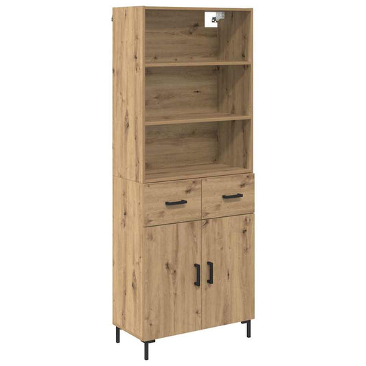 vidaXL Highboard Artisan Oak 69,5 x 34 x 180 εκ. Επεξεργασμένο ξύλο