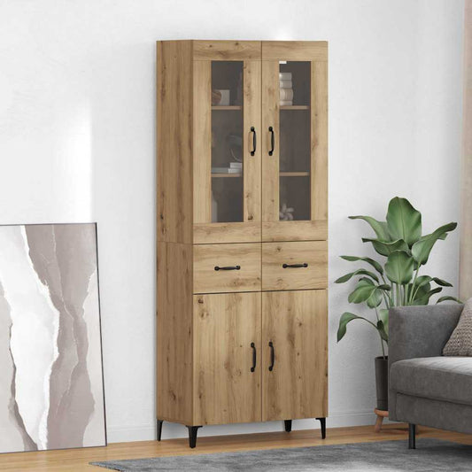 vidaXL Highboard Artisan Oak 69,5 x 34 x 180 εκ. Επεξεργασμένο ξύλο