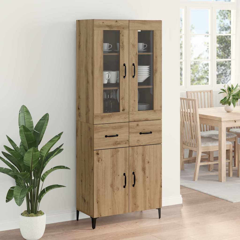 vidaXL Highboard Artisan Oak 69,5 x 34 x 180 εκ. Επεξεργασμένο ξύλο